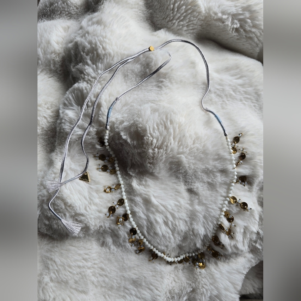 Nwot! Serefina For Anthropologie Beaded Adjustable Statement Necklace